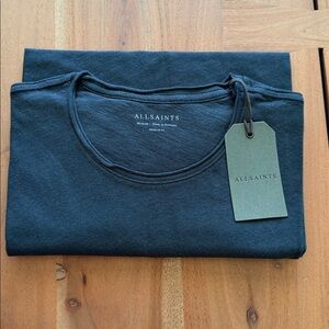 All Saints Figure Tee, Color is Ink Navy, Men's Shirt New with tags